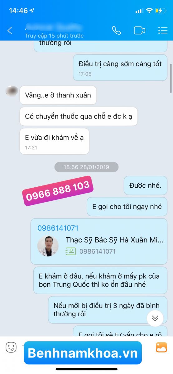 Phản hồi chữa bệnh lậu, Bệnh nhân Thanh Xuân 2